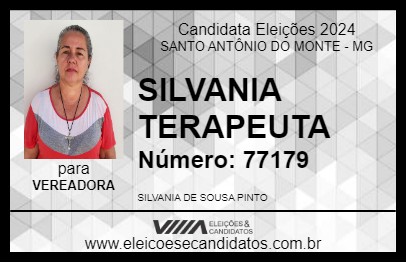 Candidato SILVANIA TERAPEUTA 2024 - SANTO ANTÔNIO DO MONTE - Eleições