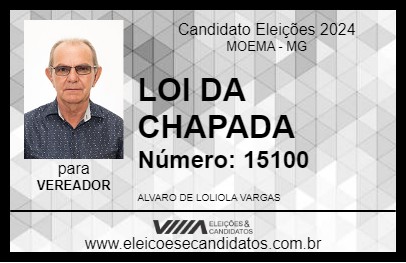 Candidato LOI DA CHAPADA 2024 - MOEMA - Eleições