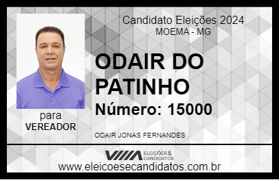 Candidato ODAIR DO PATINHO 2024 - MOEMA - Eleições