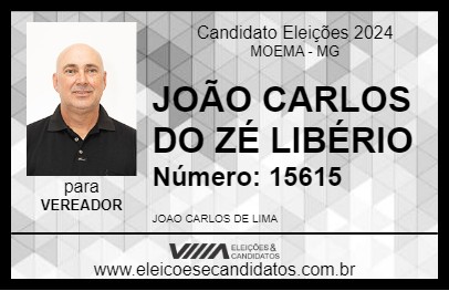 Candidato JOÃO CARLOS DO ZÉ LIBÉRIO 2024 - MOEMA - Eleições