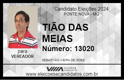 Candidato TIÃO DAS MEIAS 2024 - PONTE NOVA - Eleições