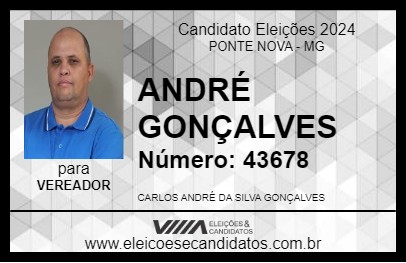 Candidato ANDRÉ GONÇALVES 2024 - PONTE NOVA - Eleições