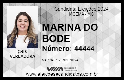 Candidato MARINA DO BODE 2024 - MOEMA - Eleições