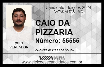 Candidato CAIO DA PIZZARIA 2024 - CATAS ALTAS - Eleições