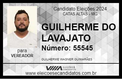 Candidato GUILHERME DO LAVAJATO 2024 - CATAS ALTAS - Eleições