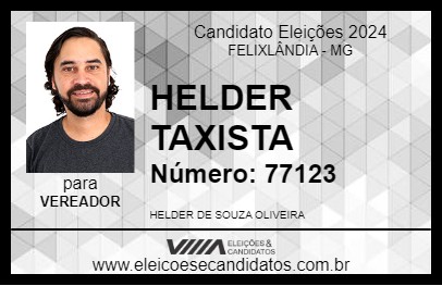 Candidato HELDER TAXISTA 2024 - FELIXLÂNDIA - Eleições