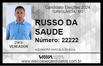 Candidato RUSSO DA SAUDE 2024 - TURVOLÂNDIA - Eleições