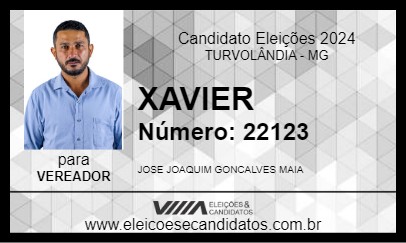 Candidato XAVIER 2024 - TURVOLÂNDIA - Eleições