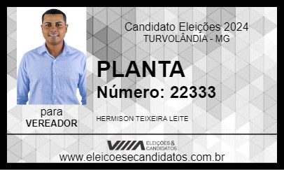 Candidato PLANTA 2024 - TURVOLÂNDIA - Eleições