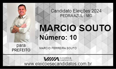 Candidato MARCIO SOUTO 2024 - PEDRA AZUL - Eleições