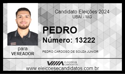 Candidato PEDRO 2024 - UBAÍ - Eleições