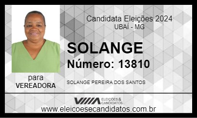 Candidato SOLANGE 2024 - UBAÍ - Eleições