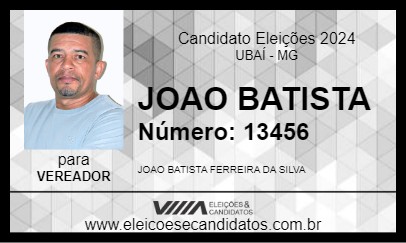 Candidato JOAO BATISTA 2024 - UBAÍ - Eleições