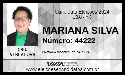 Candidato MARIANA SILVA 2024 - UBAÍ - Eleições