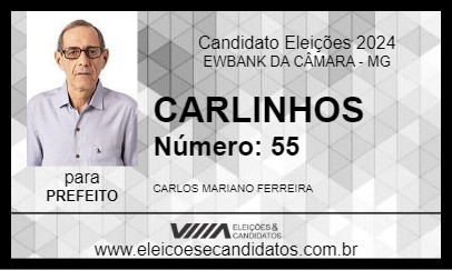 Candidato CARLINHOS 2024 - EWBANK DA CÂMARA - Eleições