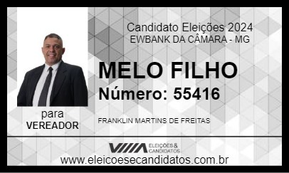 Candidato MELO FILHO 2024 - EWBANK DA CÂMARA - Eleições