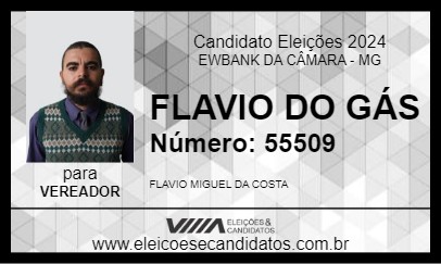 Candidato FLAVIO DO GÁS 2024 - EWBANK DA CÂMARA - Eleições