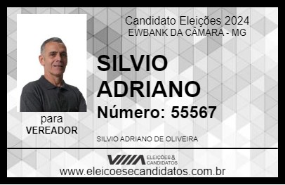 Candidato SILVIO ADRIANO 2024 - EWBANK DA CÂMARA - Eleições