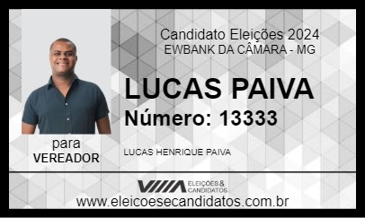 Candidato LUCAS PAIVA 2024 - EWBANK DA CÂMARA - Eleições