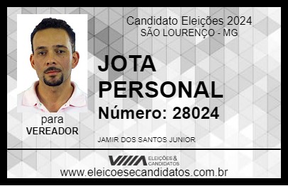 Candidato JOTA PERSONAL 2024 - SÃO LOURENÇO - Eleições