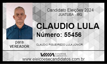 Candidato CLAUDIO LULA 2024 - JUATUBA - Eleições