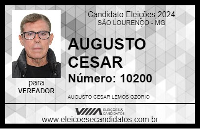 Candidato AUGUSTO CESAR 2024 - SÃO LOURENÇO - Eleições