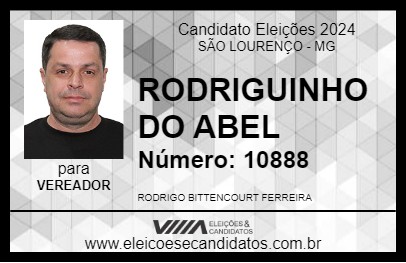 Candidato RODRIGUINHO DO ABEL 2024 - SÃO LOURENÇO - Eleições