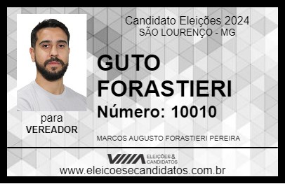 Candidato GUTO FORASTIERI 2024 - SÃO LOURENÇO - Eleições