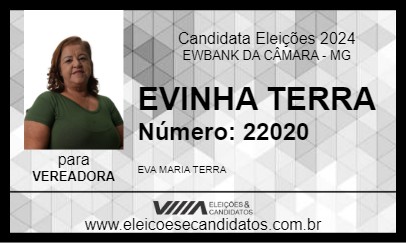 Candidato EVINHA TERRA 2024 - EWBANK DA CÂMARA - Eleições