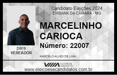 Candidato MARCELINHO CARIOCA 2024 - EWBANK DA CÂMARA - Eleições