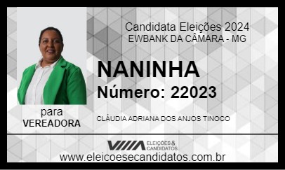 Candidato NANINHA 2024 - EWBANK DA CÂMARA - Eleições