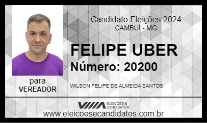 Candidato FELIPE UBER 2024 - CAMBUÍ - Eleições