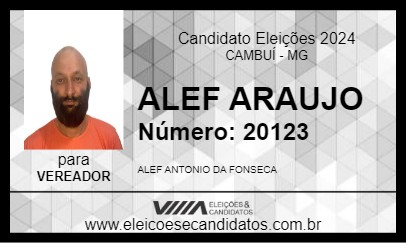 Candidato ALEF ARAUJO 2024 - CAMBUÍ - Eleições