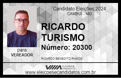 Candidato RICARDO TURISMO 2024 - CAMBUÍ - Eleições