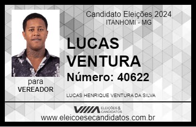 Candidato LUCAS VENTURA 2024 - ITANHOMI - Eleições