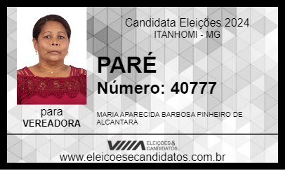 Candidato PARÉ 2024 - ITANHOMI - Eleições