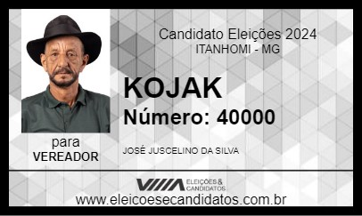 Candidato KOJAK 2024 - ITANHOMI - Eleições