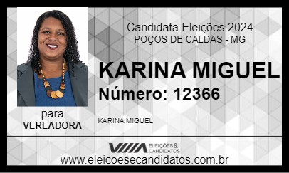 Candidato KARINA MIGUEL 2024 - POÇOS DE CALDAS - Eleições