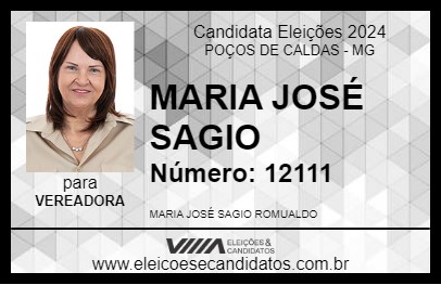 Candidato MARIA JOSÉ SAGIO 2024 - POÇOS DE CALDAS - Eleições