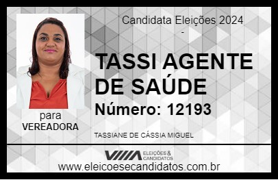 Candidato TASSI AGENTE DE SAÚDE 2024 - POÇOS DE CALDAS - Eleições