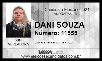 Candidato DANI SOUZA 2024 - ANDRADAS - Eleições