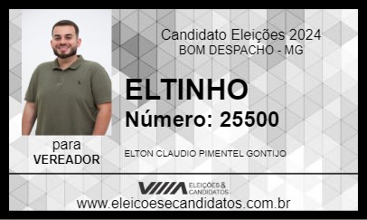 Candidato ELTINHO 2024 - BOM DESPACHO - Eleições