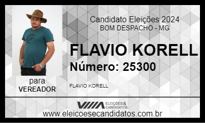 Candidato FLAVIO KORELL 2024 - BOM DESPACHO - Eleições