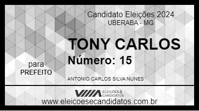 Candidato TONY CARLOS 2024 - UBERABA - Eleições