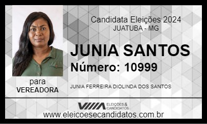 Candidato JUNIA SANTOS 2024 - JUATUBA - Eleições