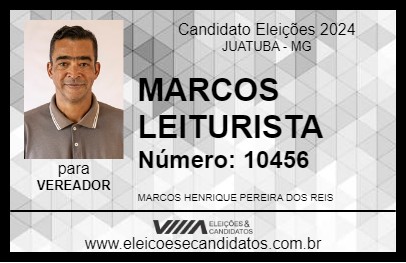 Candidato MARCOS LEITURISTA 2024 - JUATUBA - Eleições