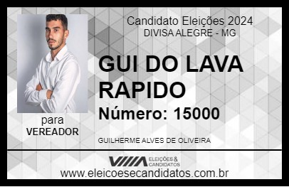 Candidato GUI DO LAVA RAPIDO 2024 - DIVISA ALEGRE - Eleições