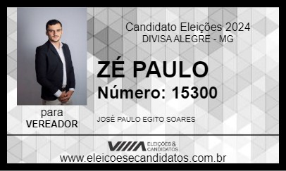 Candidato ZÉ PAULO 2024 - DIVISA ALEGRE - Eleições