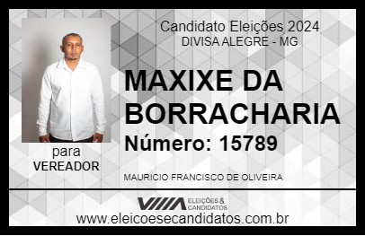 Candidato MAXIXE DA BORRACHARIA 2024 - DIVISA ALEGRE - Eleições