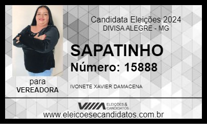 Candidato SAPATINHO 2024 - DIVISA ALEGRE - Eleições